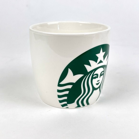 Starbucks Mug White Ceramic With Mermaid Siren Logo 14 Fl. Oz. Coffee Mug Cup - Picture 2 of 6